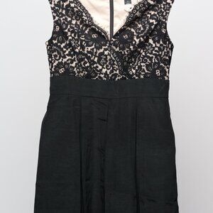 White House Black Market Lace Top Dress | Black Pleated Skirt